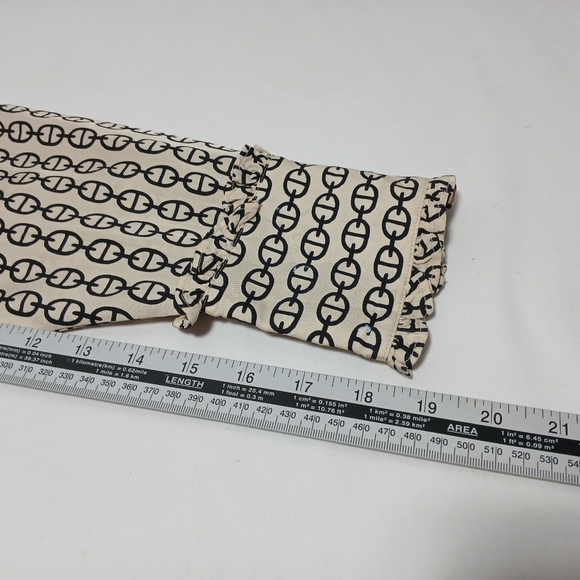 J. Crew Ameila Popover Shirt-Dress In Vintage Links Print. Size Ladies L - Picture 12 of 13